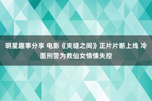 明星趣事分享 电影《夹缝之间》正片片断上线 冷面刑警为救仙女情愫失控