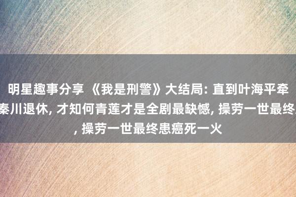 明星趣事分享 《我是刑警》大结局: 直到叶海平牵手秦海正, 秦川退休, 才知何青莲才是全剧最缺憾, 操劳一世最终患癌死一火