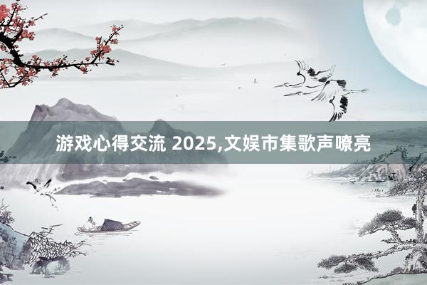 游戏心得交流 2025,文娱市集歌声嘹亮